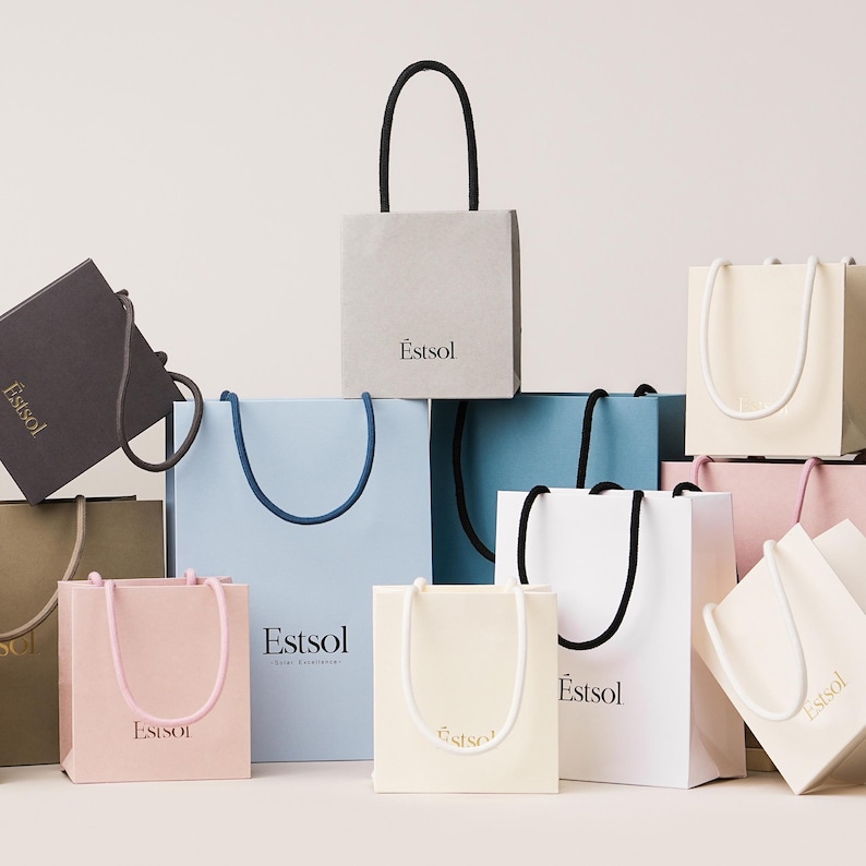 50 sacs en papier kraft crème certifiés FSC avec logo personnalisé Estsol CS-01 image 5