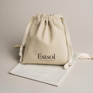 50 bolsas de algodón de sarga gruesa color caqui con cordón ajustable: logotipo y tamaño personalizados, estuche para joyas TWI-02