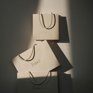 50 sacs en papier kraft crème certifiés FSC avec logo personnalisé Estsol CS-01 image 19