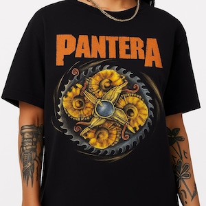 Pantera Saw Blade Graphic Tee - Heavy Metal Band Shirt