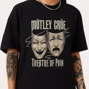 Motley Crue Theatre of Pain Shirt Vintage 80s Metal Band Tee Glam Rock Concert T-Shirt Retro Music Fan Gift