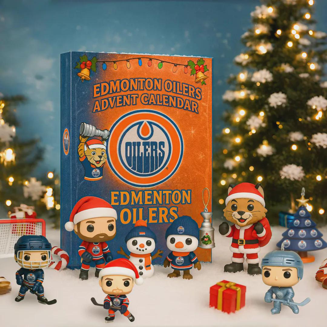 Discover Edmonton Oilers 2025 Advent Calendar Hockey Fan Gift Christmas Countdown Box Holiday Collector Ornament Set