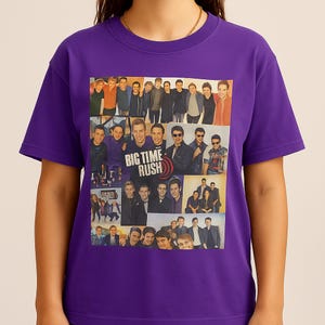 Big Time Rush Collage Shirt, Retro Boy Band Graphic Tee, 90s Y2K Music Merch for Fans