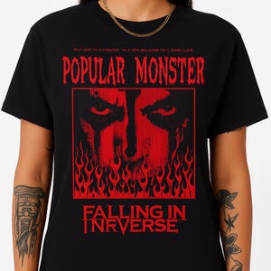 Falling In Reverse Popular Monster T Shirt, Ronnie Radke Band Graphic Tee, Rock Metalcore Concert Fan Merch