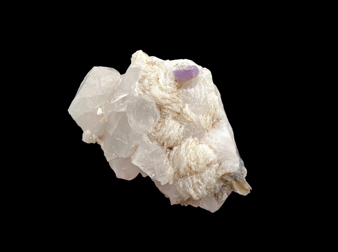 Rare Fluorescent Purple Apatite W/fluorescent Hyalite & Albite on ...