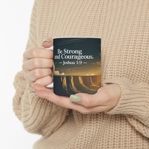 Empowering Bible Verse Ceramic Mug, Christian Coffee Cup, Inspirational Tea Mug, Religious Gift, Scripture Verse Drinkware
