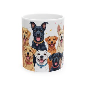 Cute Dog Lovers Ceramic Mug - Perfect Gift for Pet Owners, Dog-Themed Coffee Cup, Dog Mom Gift, Canine Enthusiast Mug, Home & Kitchen Decor