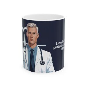 Doctor&#39;s Heartbeat Ceramic Mug, Medical Gift for Healthcare Workers, Funny Doctor Coffee Cup, Inspirational Mug for Nurses, Healthcare [...]