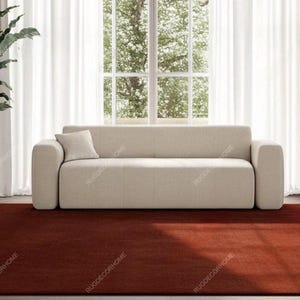 Hand Tufted Rug Solid Burnt Orange Wool Area Rugs For Livingroom Bedroom Kitchen Nursery Entryway Office 5X8 6X9 8X10 9X12 10X14 Custom Rug