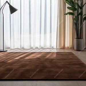 Tappeto fatto a mano in lana marrone tinta unita per soggiorno, camera da letto, cucina, cameretta, ingresso, ufficio, 5X8, 6X9, 8X10, 9X12, 10X14, tappeto personalizzato