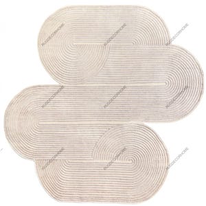 Irregular Shaped Rug Tufted Wool Rug Woolen Area Rugs Carpets For Living Room Colorful Any Room Rug kitchen Rug