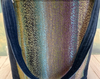 Handwoven Showstopper Tote Bag in Handspun Panel