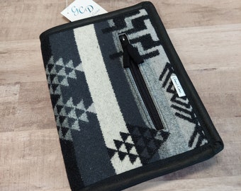 DPN or Crochet Hook Case in Black and Grey Pendleton Wool