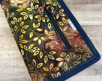 8" DPN or Crochet Hook Case in Batik Leaves