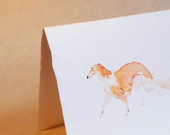 Borzoi Greeting Card