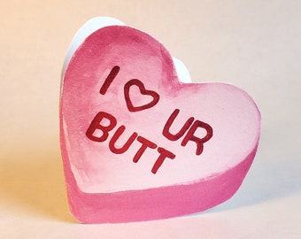 I Heart ur Butt Greeting Card