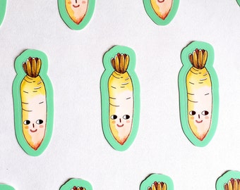 Daikon Radish Vinyl Sticker