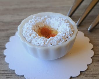 Miniature flour, set for making miniature cakes for dollhouses, 1:12 scale, dollhouse kitchen accessories, miniature baking