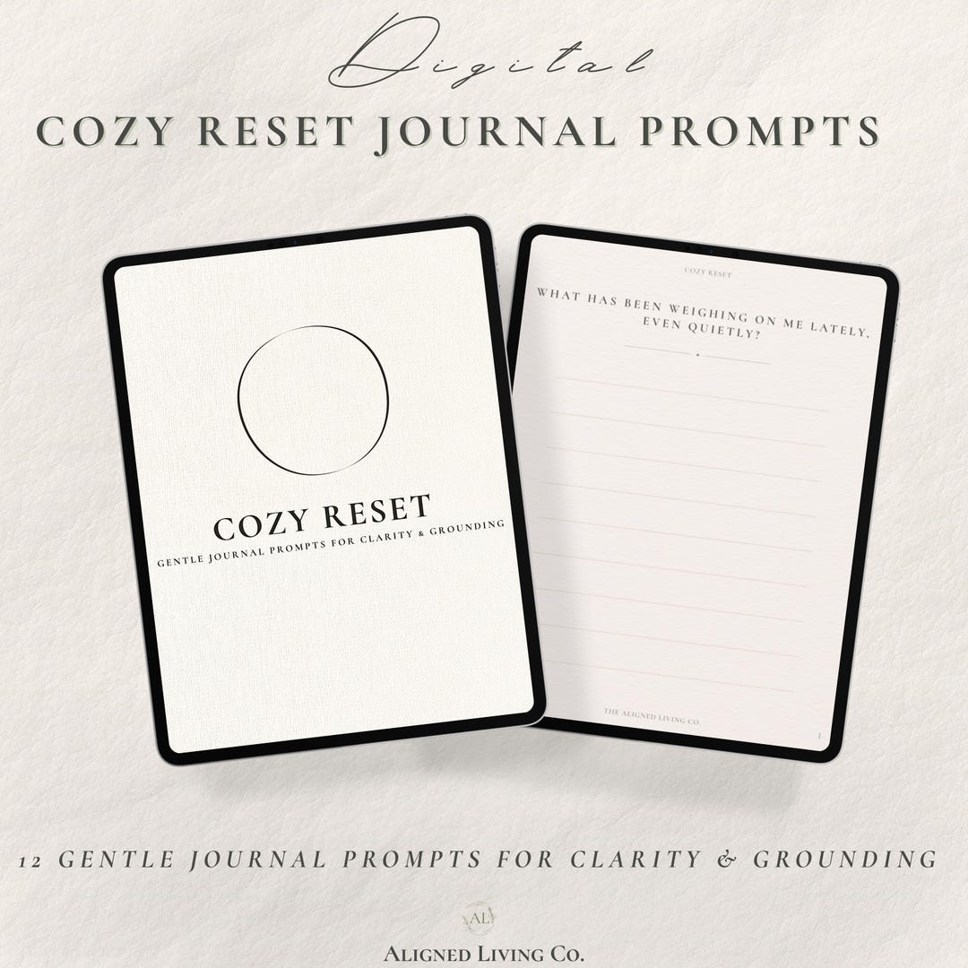 Curated visual reference: Gentle Loop Method With Visual Prompts For Dementia Reference: Cozy Reset Journal Prompts Gentle Self Care Prompts For Reflection