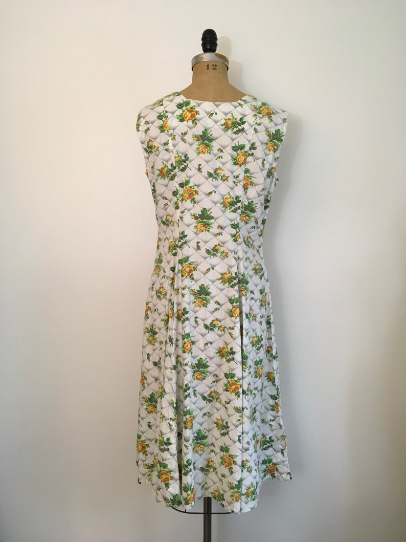 Vintage 1940s Feed Sack Rose Print House Dress 40s Quilt | Etsy