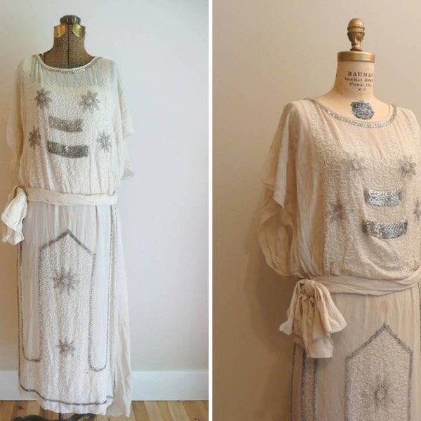 Vintage 1920s Dress Flapper Wedding