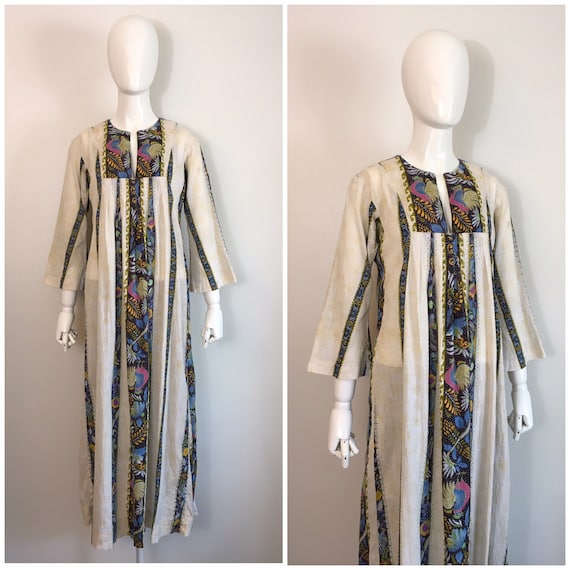 Vintage 1970s Liberty House Hawaii Kaftan Dress 70