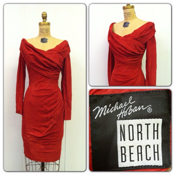 1980s North Beach Suede Dress 80s Michael Hoban