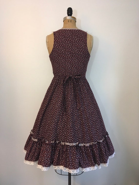 Vintage 1970s Gunne Sax Floral Lace Prairie Dress… - image 5