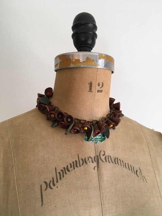 Vintage 1940s Frank Hess Miriam Haskell Wood Cellu