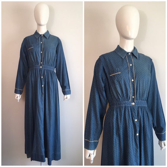 Antique Vintage 1900s Edwardian Chore Dress 1910s