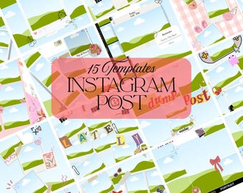 Canva Instagram Post Templates | Photo Dump Scrapbook Layouts (Digital Download)
