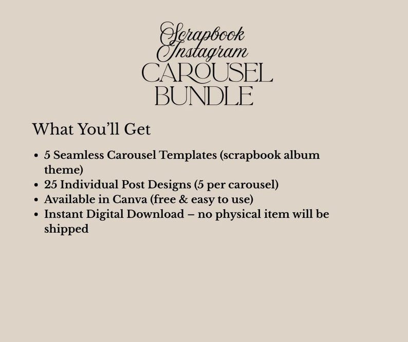 Scrapbook Instagram Carousel Template: Seamless Social Media Posts ...