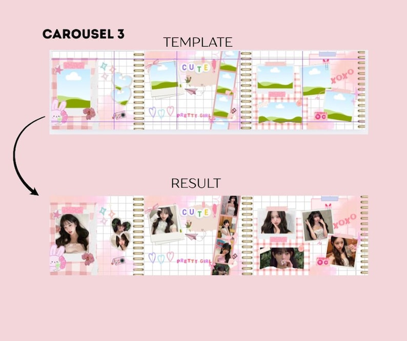 Scrapbook Instagram Carousel Template: Seamless Social Media Posts ...