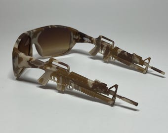 Linda Farrow by Jeremy Scott Khaki M16 Sunglasses - Etsy
