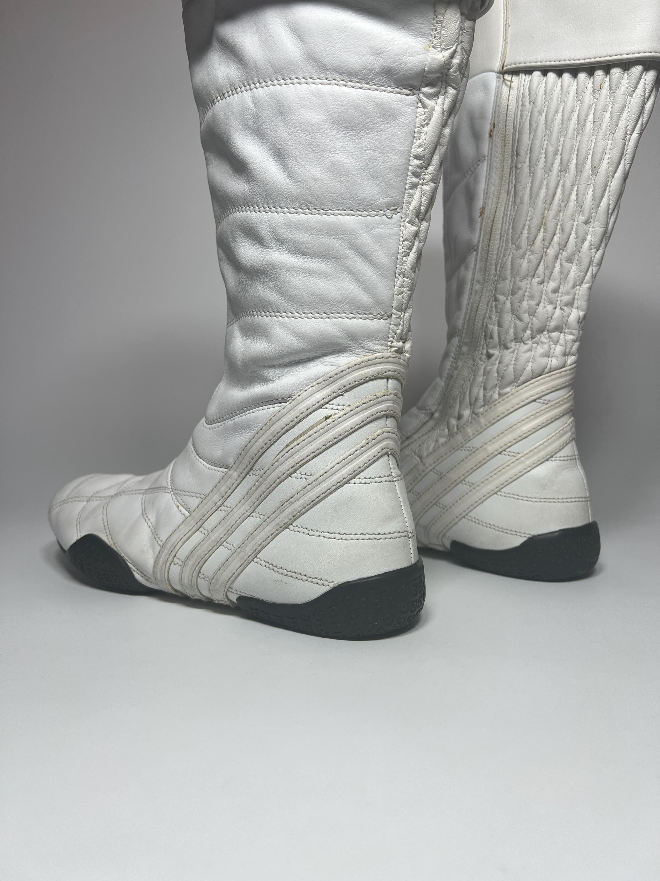靴 Archive Belted Leather Boots high Archive Adidas Knee High Leather Biker Boots - Etsy