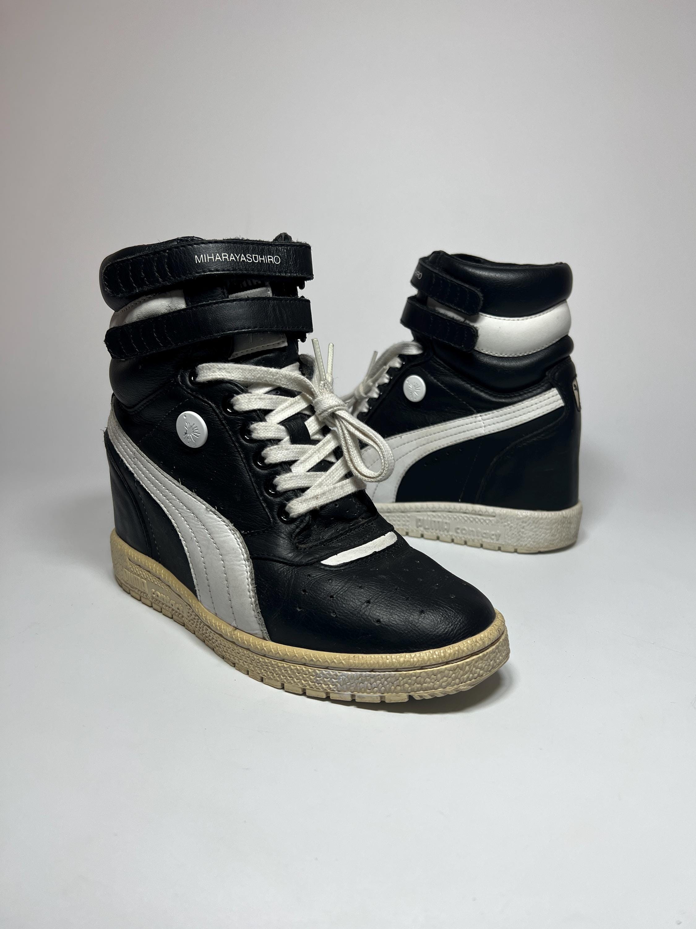 Puma by Mihara Yasuhiro Leather Wedge Sneakers - Etsy