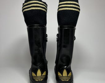 Vintage Adidas by Missy Elliott Leather Knee High Boots - Etsy