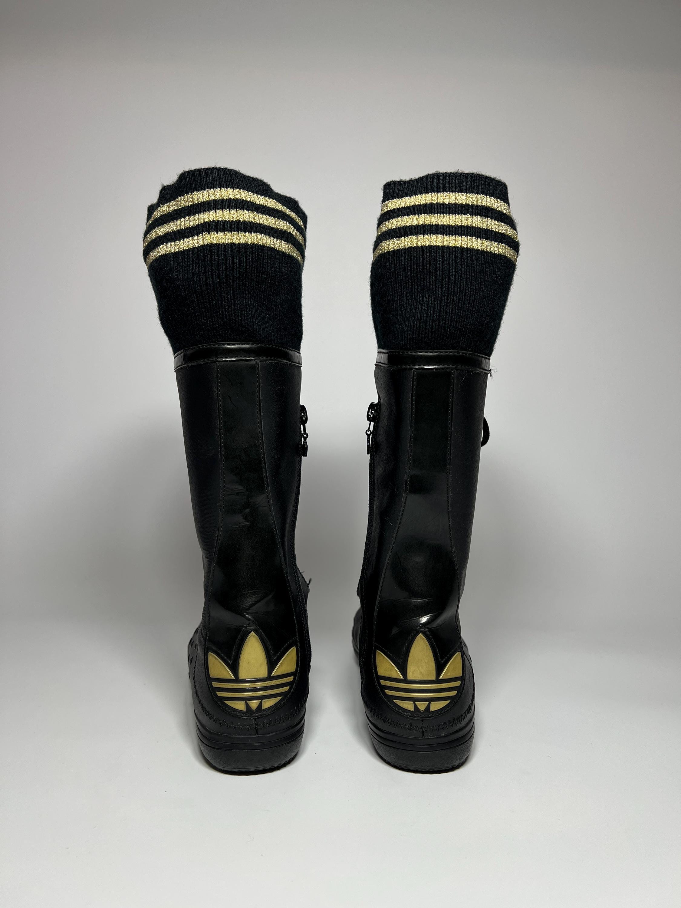 レア adidas ミッシーエリオット　ブーツ　ブラック×ゴールド Vintage Adidas Missy Elliot High Top Boots Black Gold Women's Size