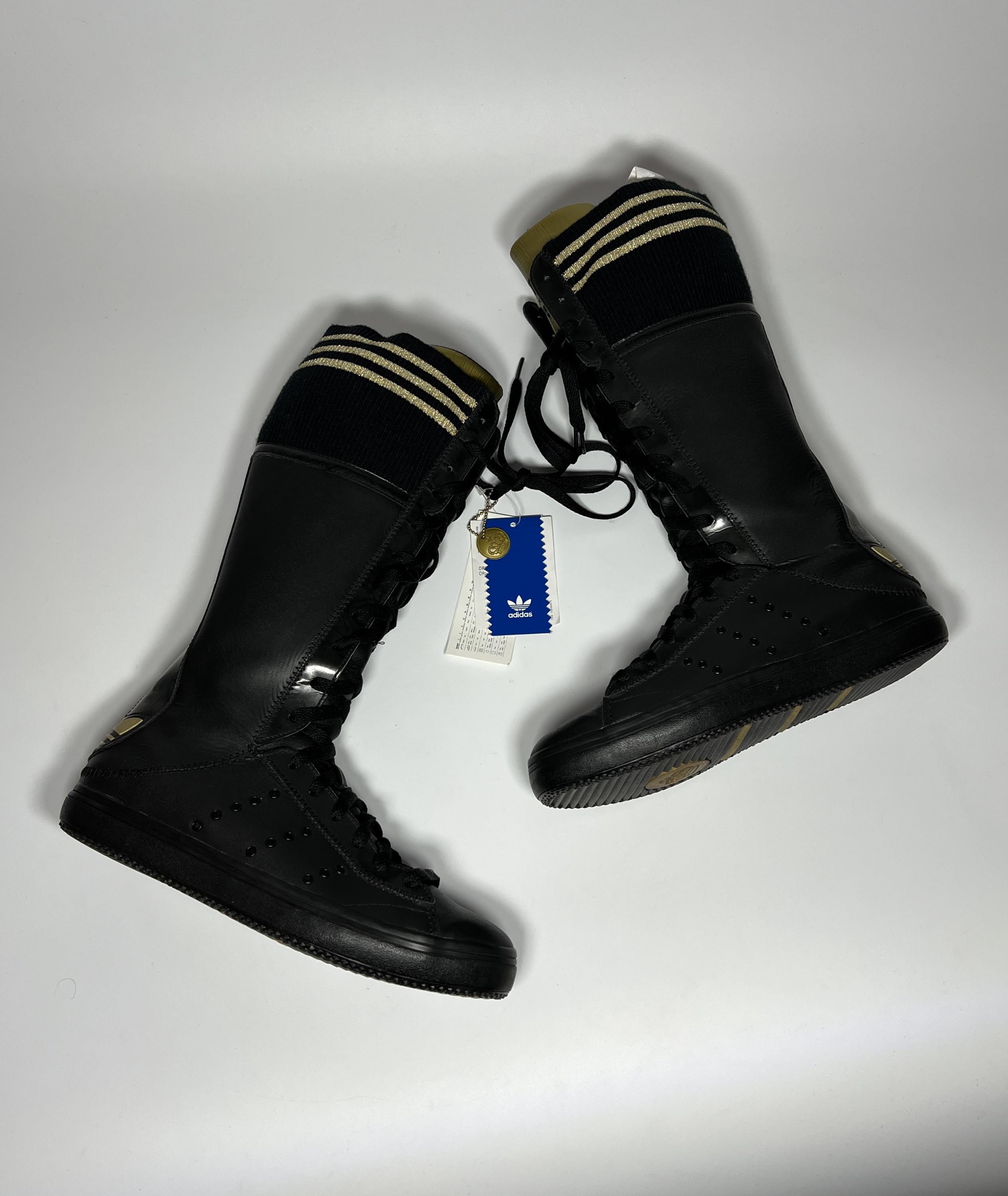 Vintage Adidas by Missy Elliott Leather Knee High Boots - Etsy