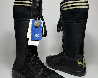 Vintage Adidas Missy Elliot High Top Boots Black Gold Women's Size