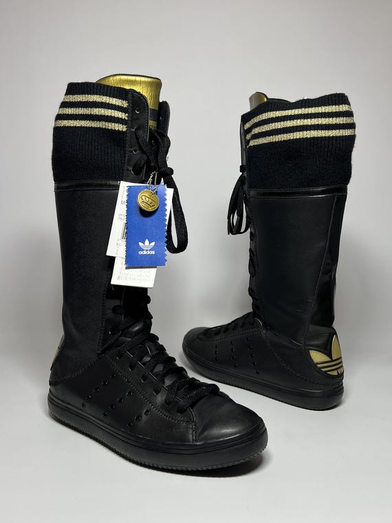 Vintage Adidas by Missy Elliott Leather Knee High Boots - Etsy