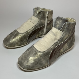 metallic retro Puma laceless boxing boots