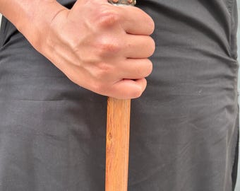 Hondenkop wandelstok antiek messing afwerking – aluminium handvat houten stok, handgemaakte vintage stijl mobiliteitshulpmiddel, cadeau voor mannen en vrouwen