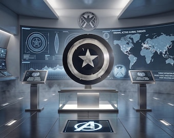Custom Black Captain America Shield Metal Movie Prop 1/1 Scale Handcrafted Aluminum Battle Worn Shield for Cosplay & Wall Decor