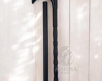Handgemaakte luxe opvouwbare wandelstok, gegroefde aluminium stok, persoonlijke lengte, zwarte of zilveren afwerking, stijlvolle unisex steun
