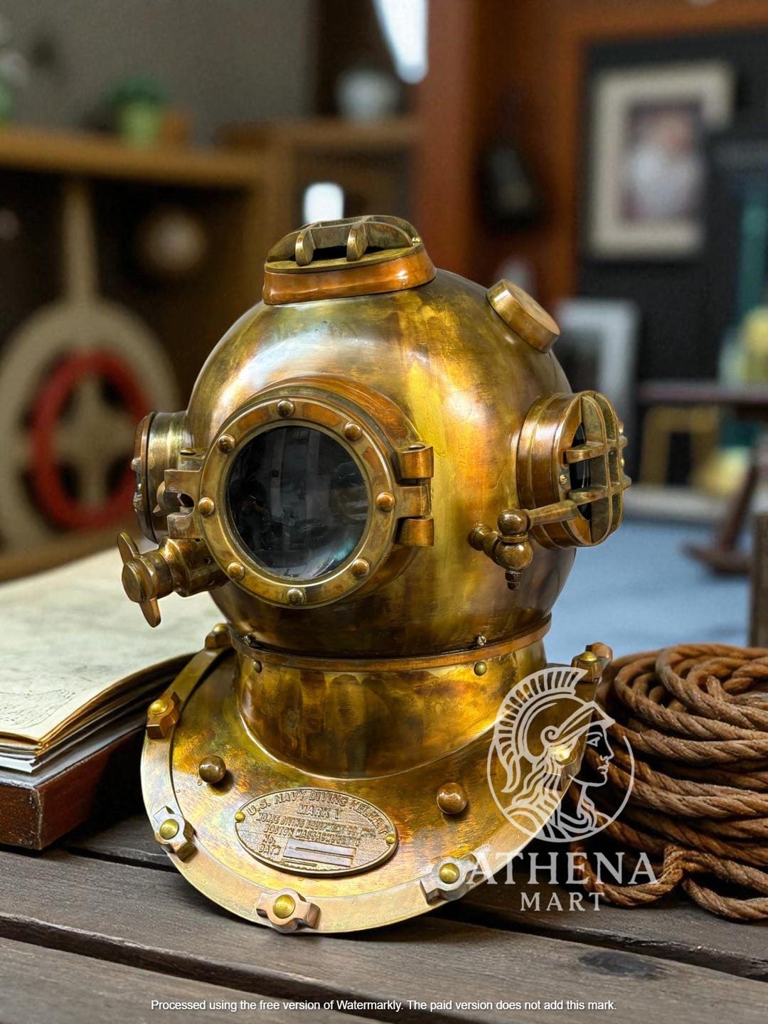 Boston Mark V Diving Helmet Replica | Antique Brass Nautical Decor ...