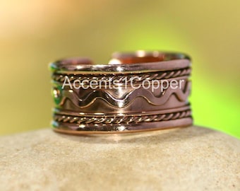 Handmade Pure Copper Magnetic Therapy Ring, Pain Relief