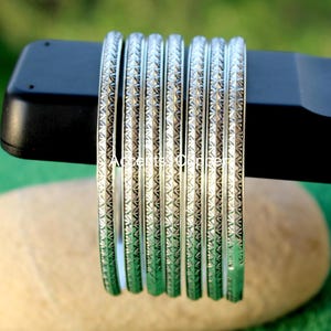 925 Sterling Silver, 7 Set of Bangles ,Silver Bangle for Her/him, 7 Textured Bangles, Handmade Bangles ,Gift for mom , Christmas gift. 7 Set