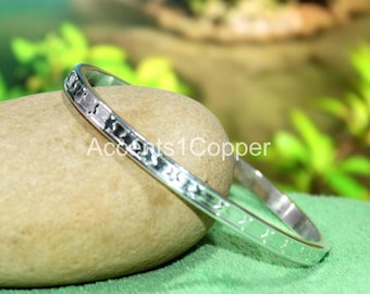 Bracelet jonc épais en argent sterling étoile lourde, gros bracelet