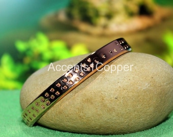 Handmade Adjustable Copper Bangle, Minimalist Jewelry